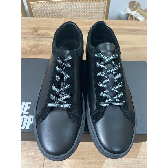 The Kooples Men's Calfskin Leather Sneakers w/ Vinyl Black Size 11 US 42 EU NIB - Picture 5 of 13